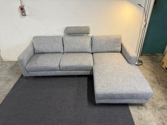 ⭐️ Grey L-shape Sofa with Headrest – Good condition | Pre-owned | SYDNEY WIDE DELIVERY