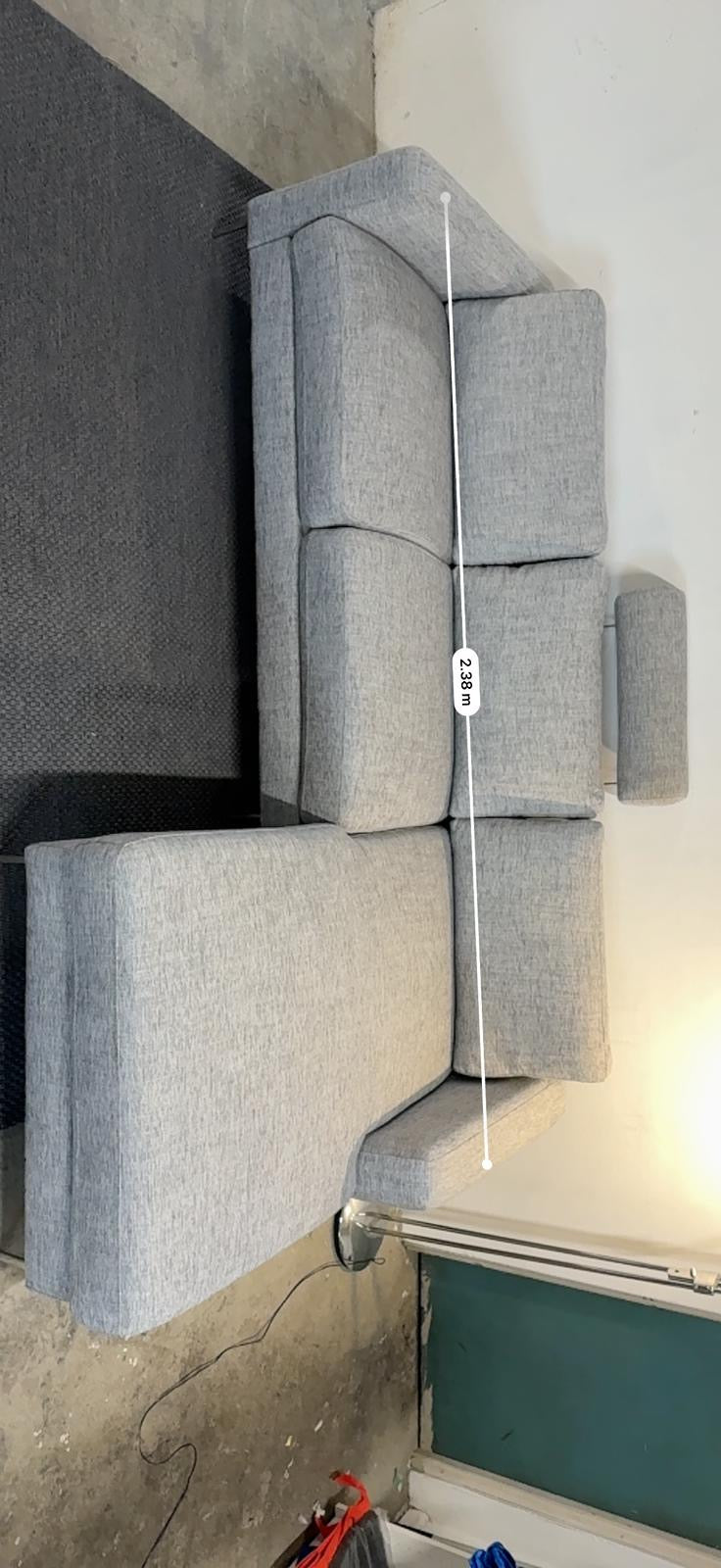 ⭐️ Grey L-shape Sofa with Headrest – Good condition | SYDNEY WIDE DELIVERY