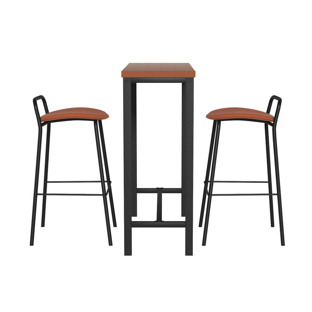 Bar Table and Stools Set Dining Desk Kitchen Chairs Cafe Pub