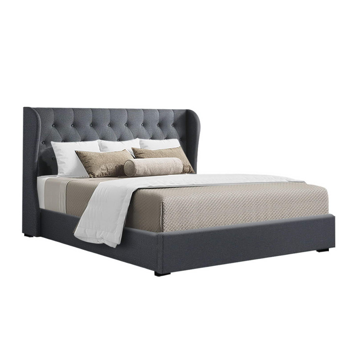 ISSA Bed Frame King Size Gas Lift Charcoal