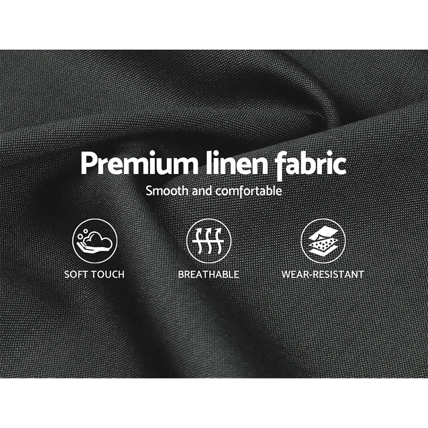 ISSA Bed Frame King Size Gas Lift Charcoal