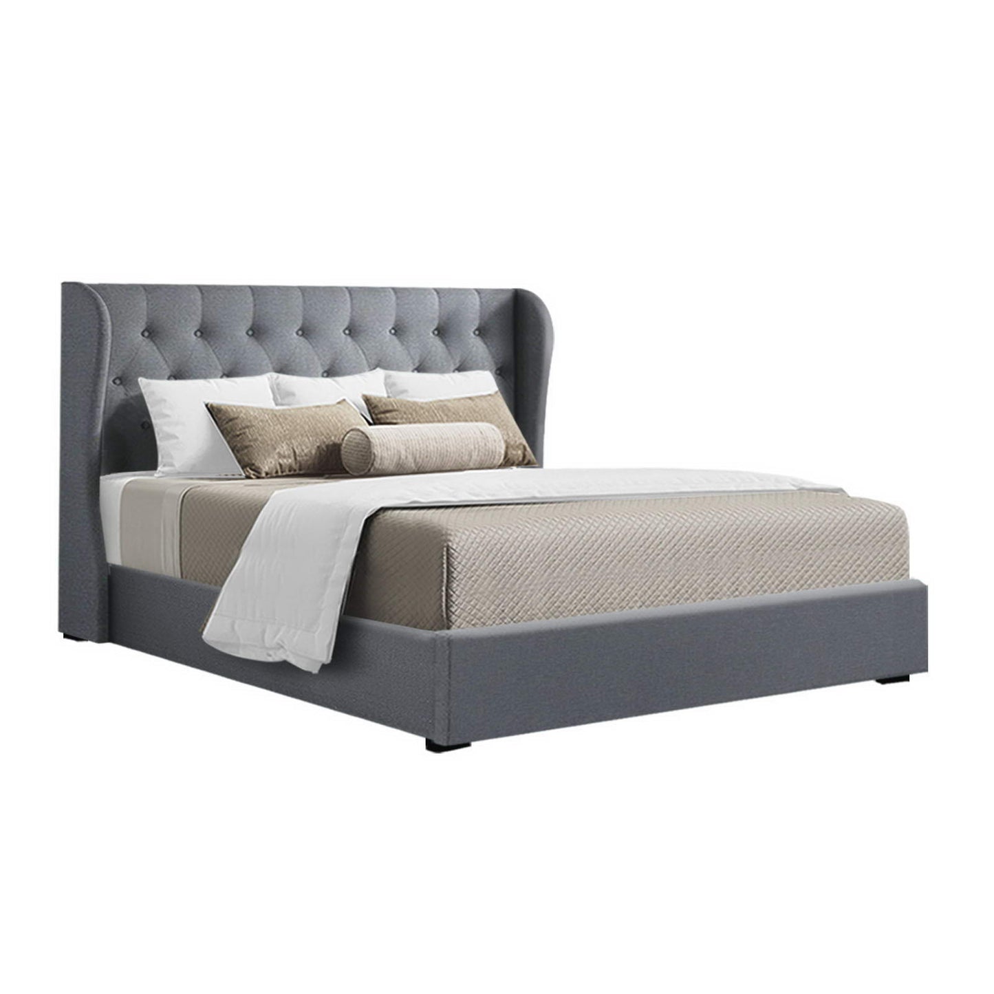 ISSA Bed Frame Queen Size Gas Lift Grey