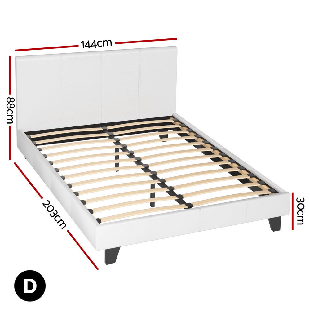 NEO Bed Frame Double Size White