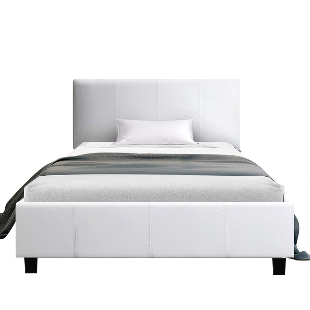NEO Bed Frame King Single Size White