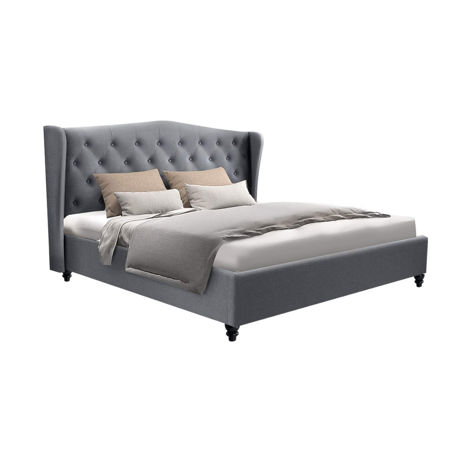 PIER Bed Frame Queen Size Grey