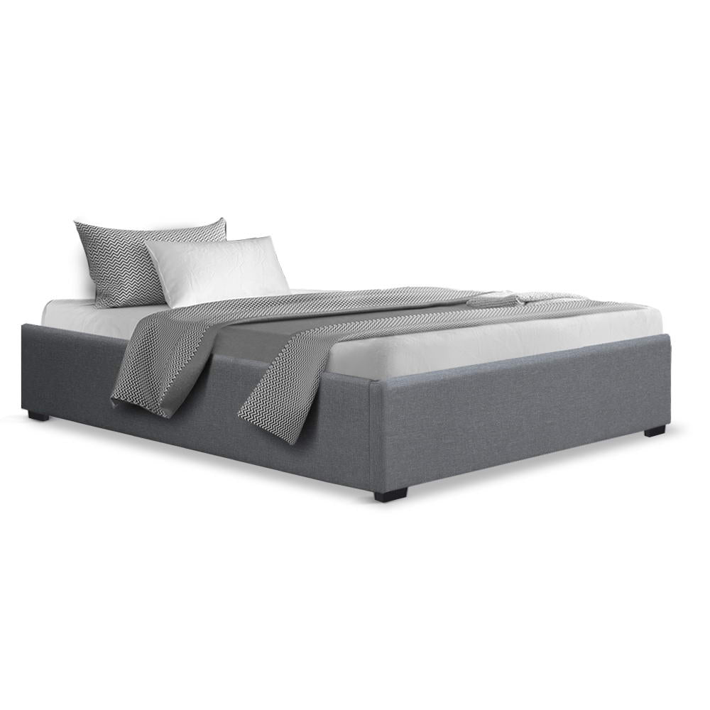 TOKI Bed Frame King Single Size Gas Lift Base Grey
