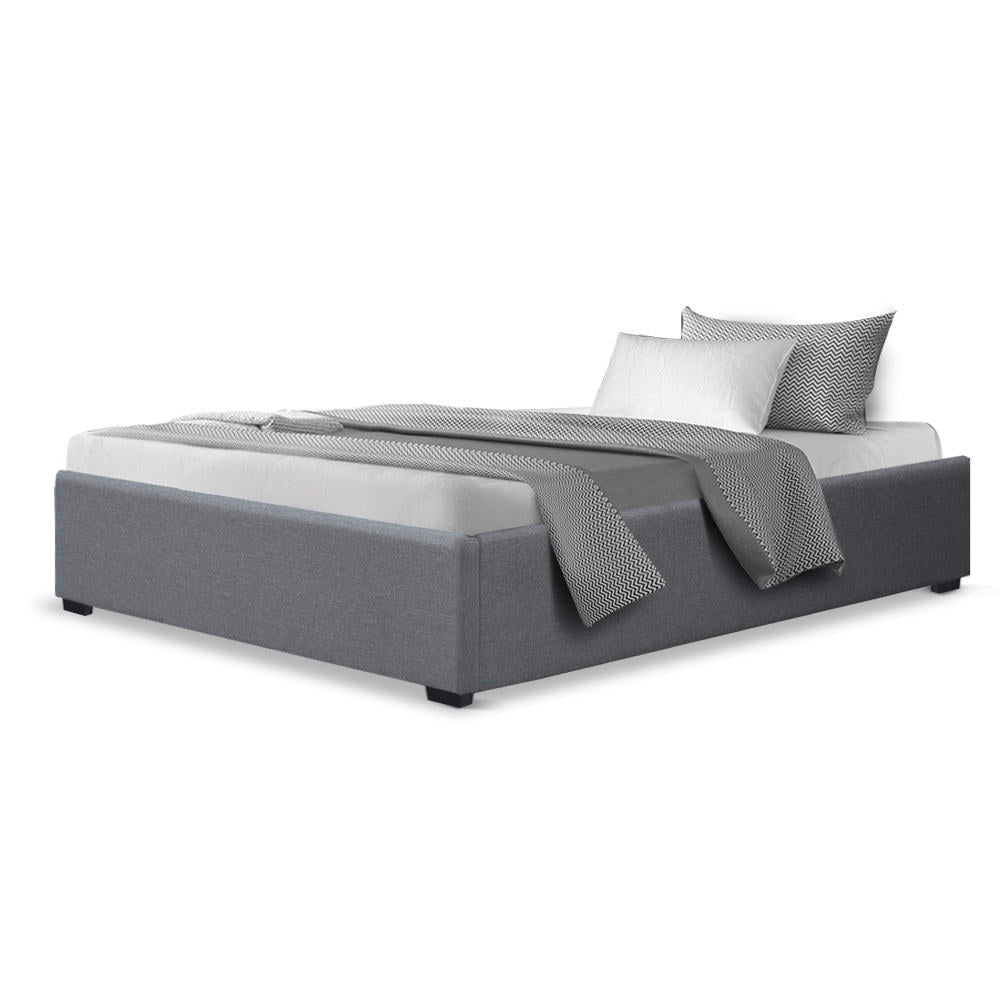 TOKI Bed Frame King Single Size Gas Lift Base Grey
