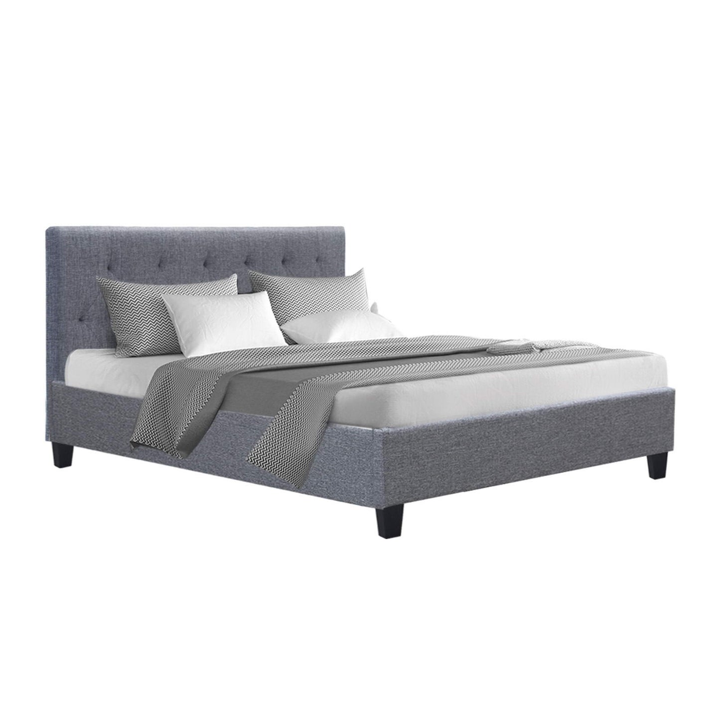 VANKE Bed Frame Double Size Grey