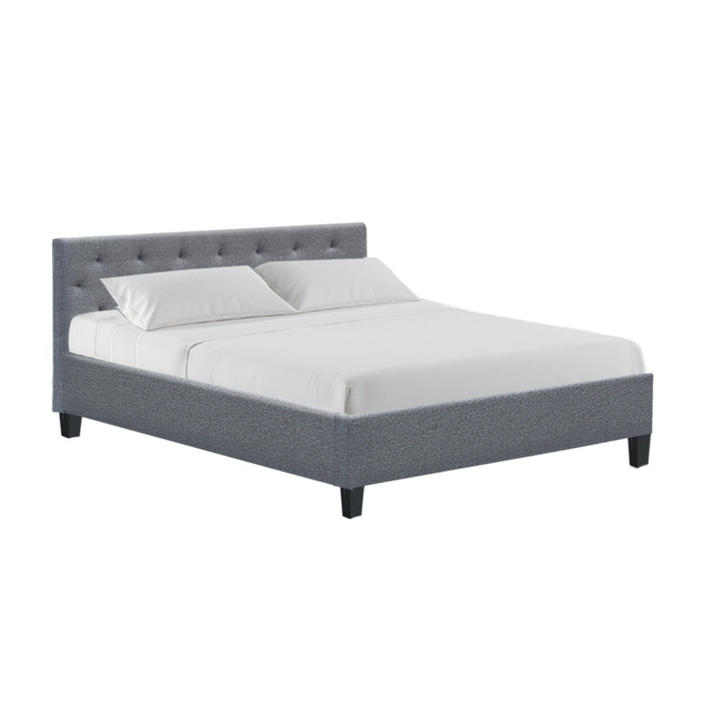 VANKE Bed Frame Queen Size Grey