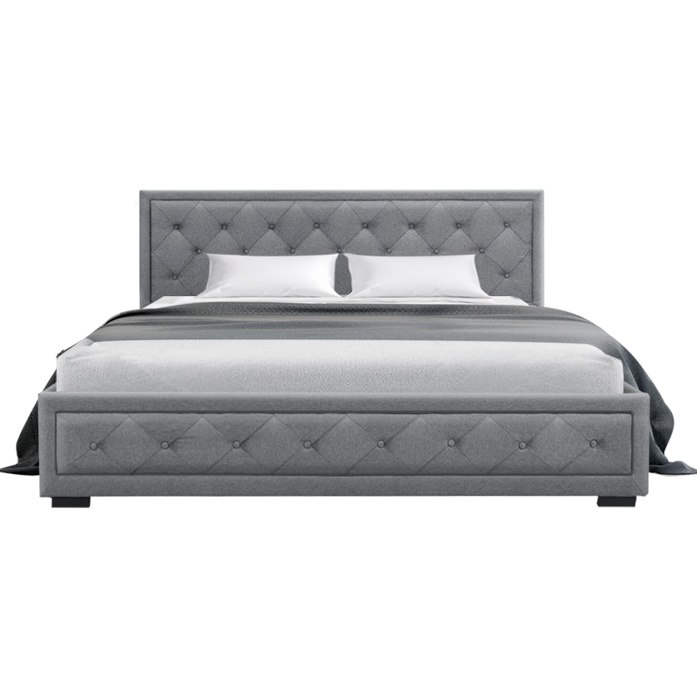 TIYO Bed Frame King Size Gas Lift Grey