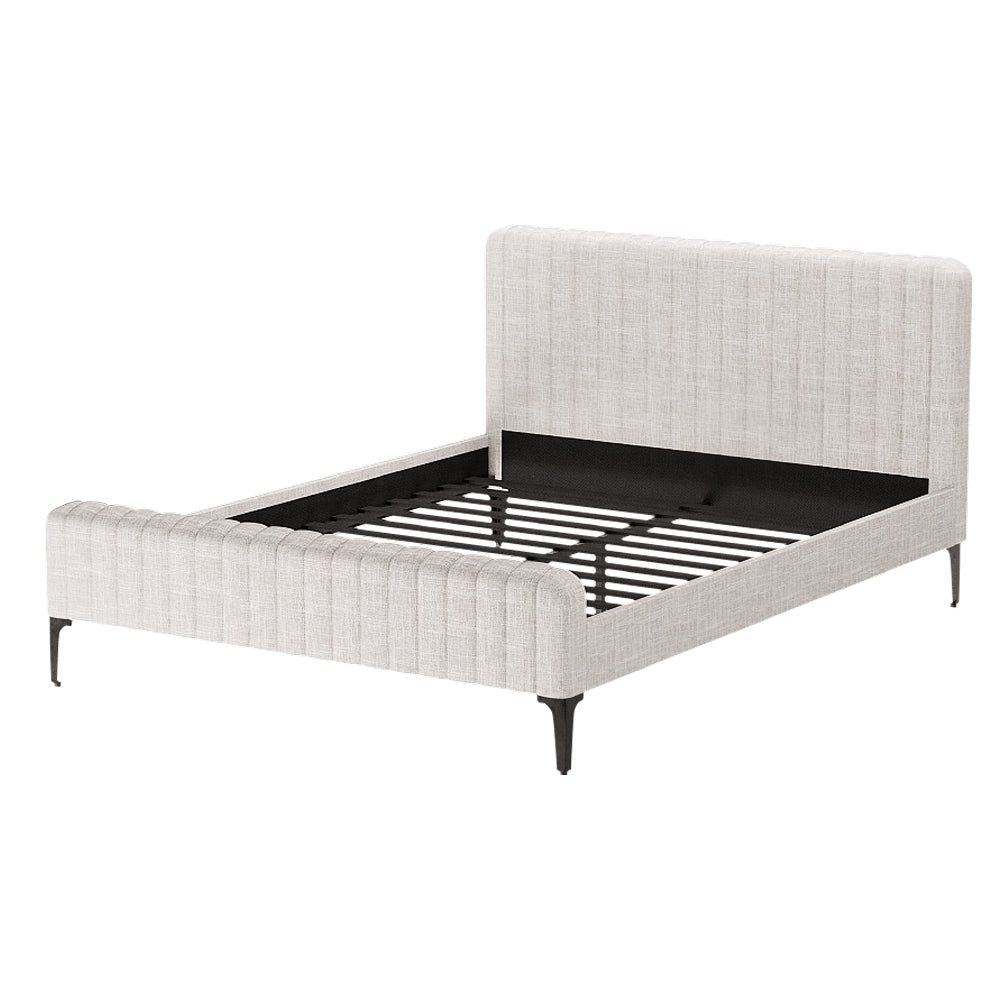 AMMY Bed Frame Queen Size Beige