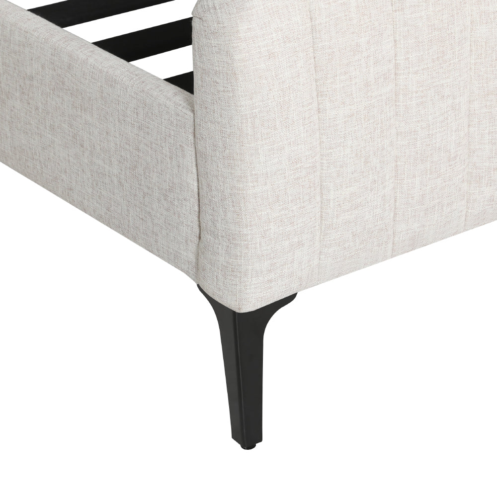 AMMY Bed Frame Queen Size Beige
