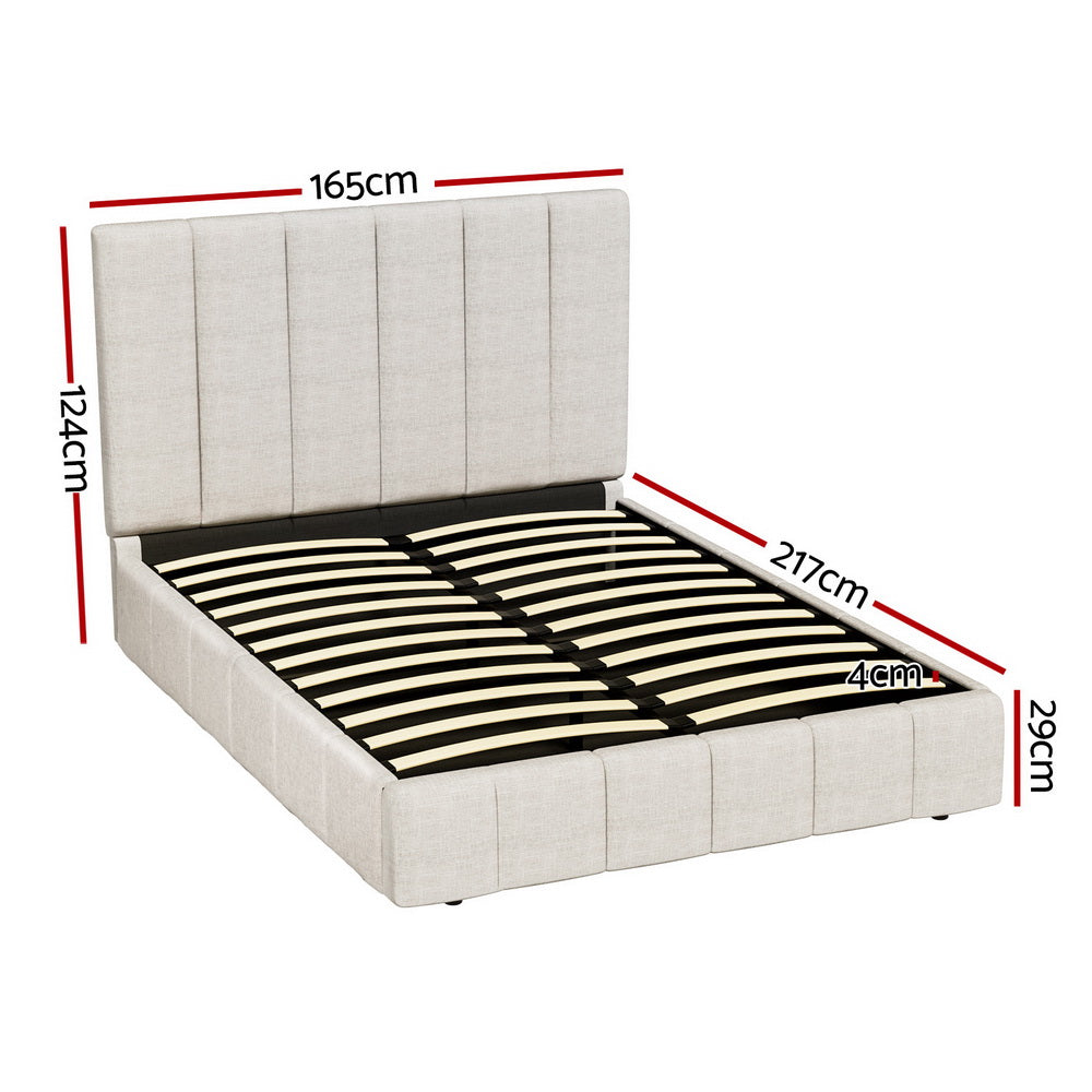 TETTE Bed Frame Queen Size Beige