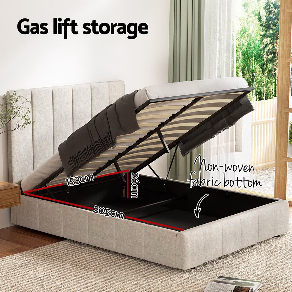 TETTE Bed Frame Queen Size Beige