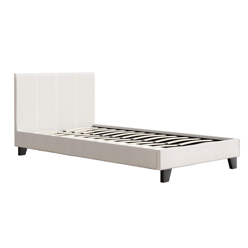 NEO Bed Frame King Single Size Boucle