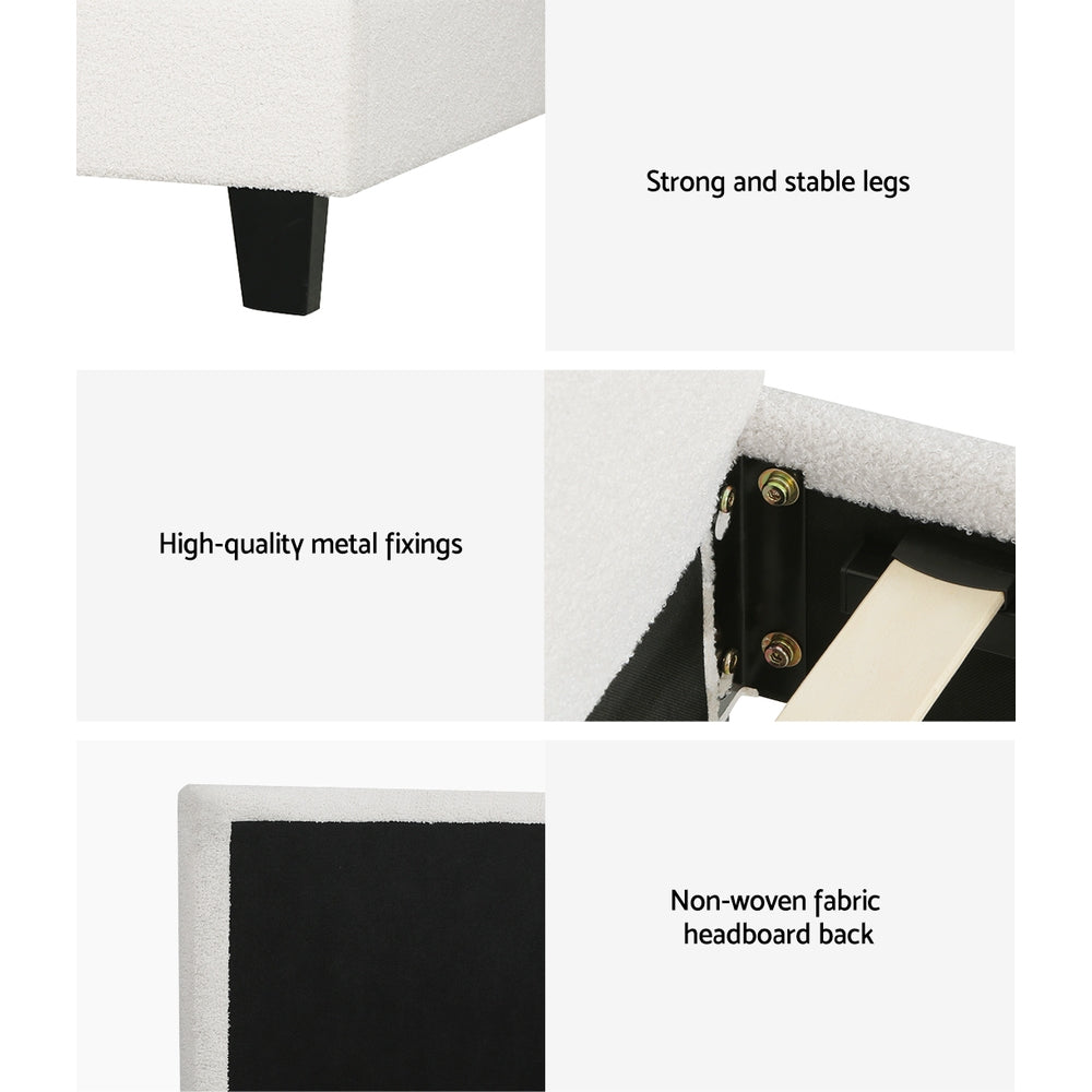 NEO Bed Frame Single Size Boucle