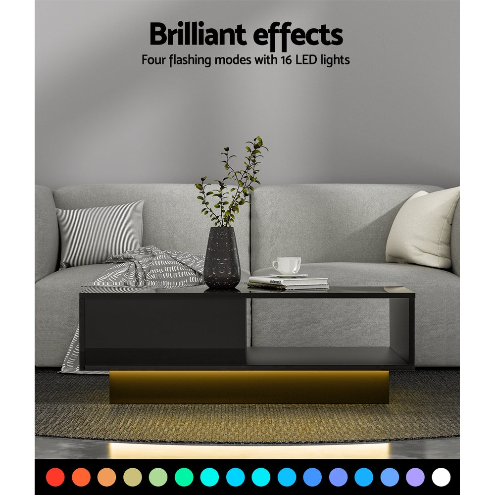 Black Coffee Table Led Lights