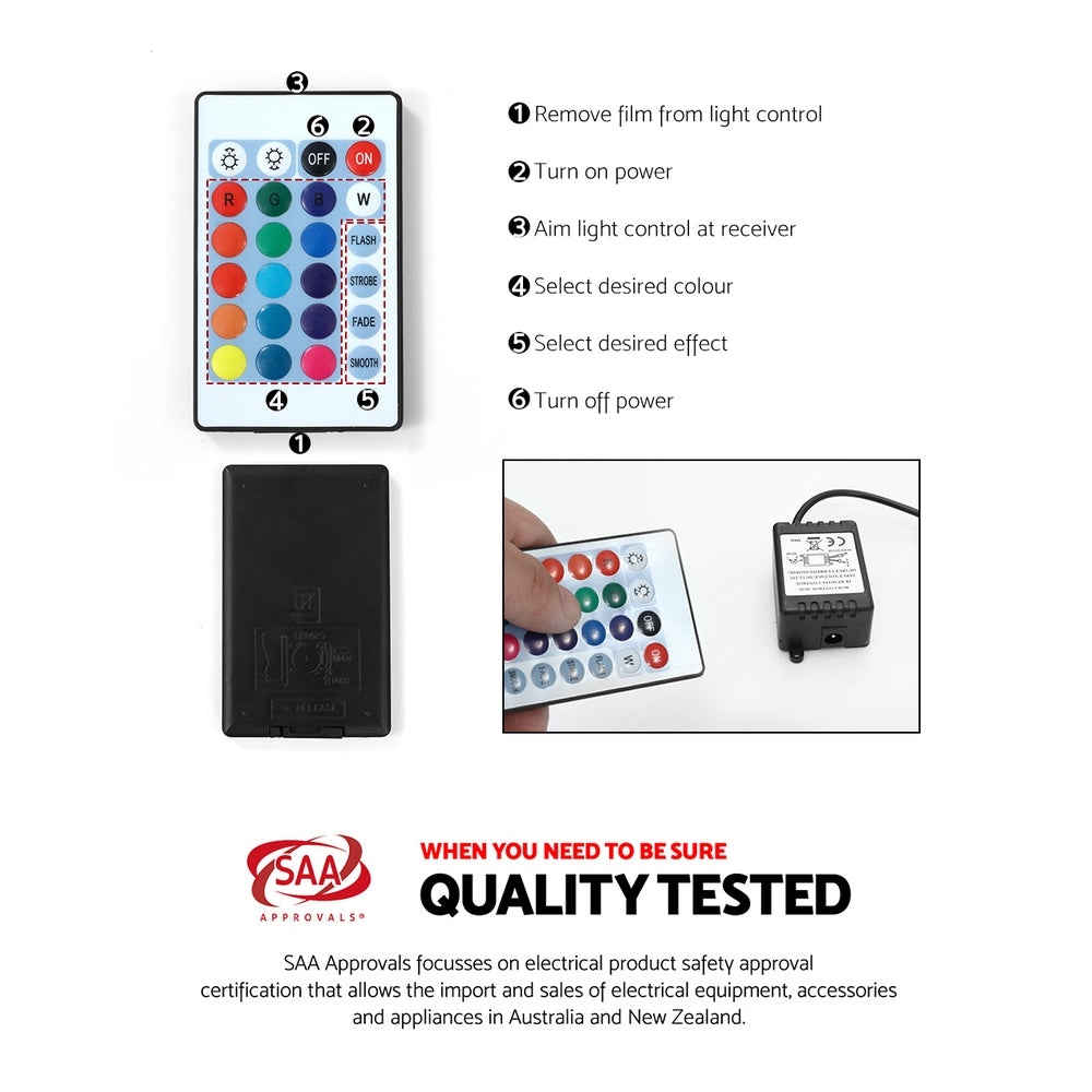 Black Coffee Table Led Lights