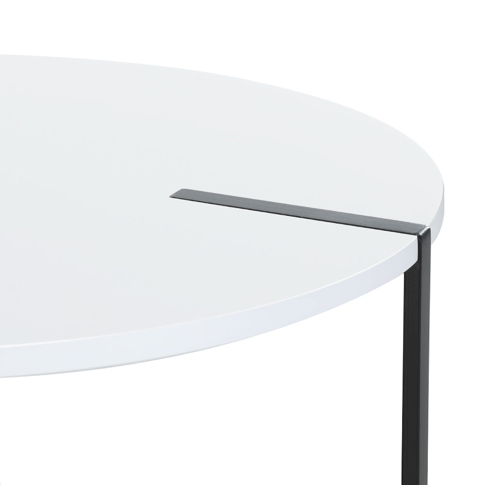 Cedric Coffee Table Side Table Round White