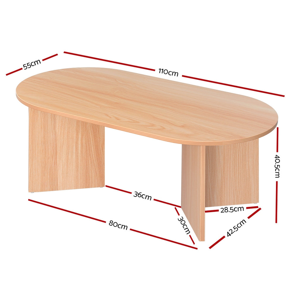 Alva Coffee Table Oval 110CM Pine