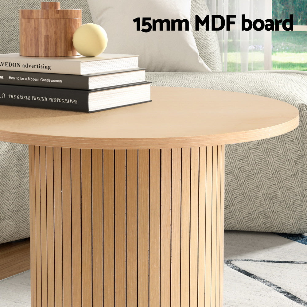 Fluted Coffee Table Round
