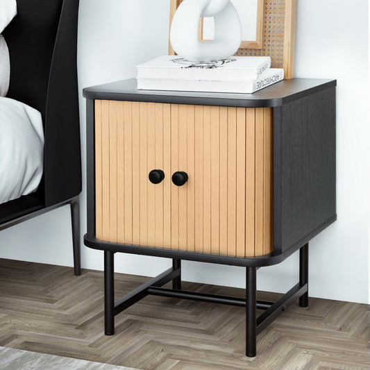 BORIS Bedside Table with Sliding Doors
