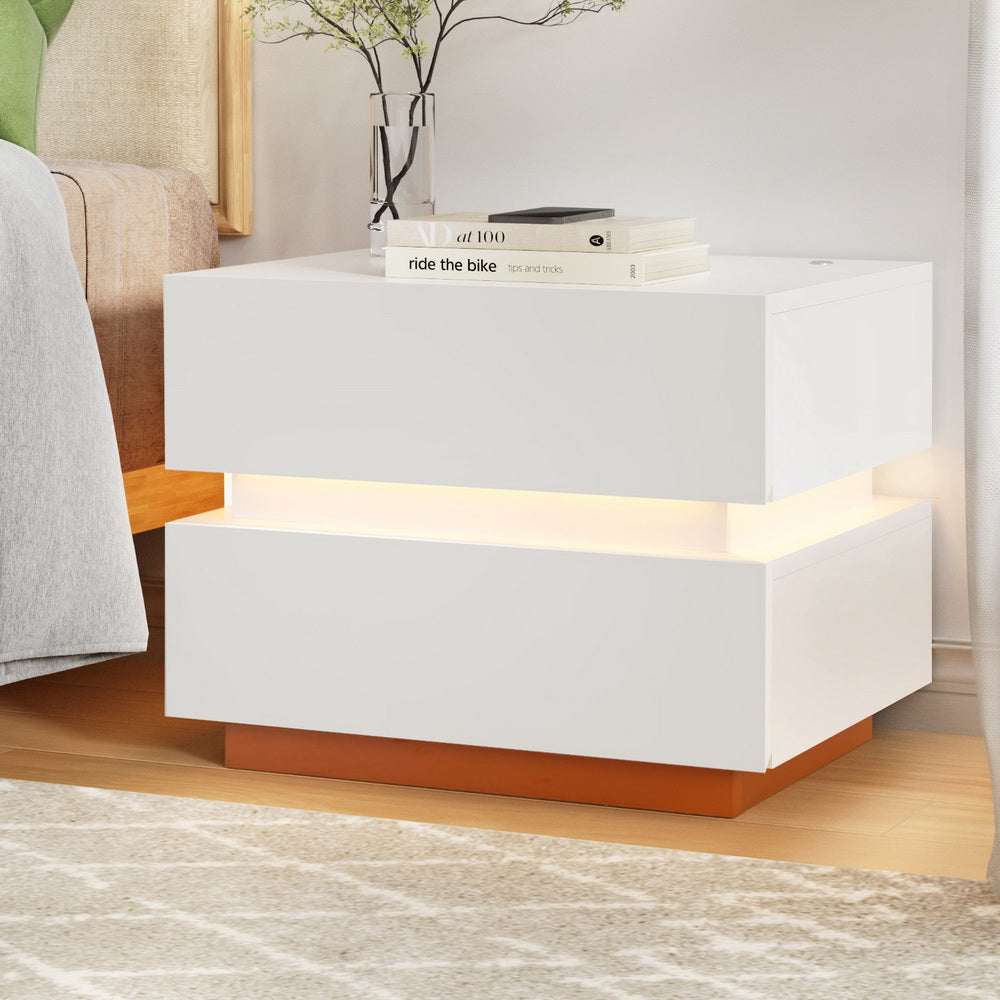 Ada Smart Bedside Table LED Wireless Charging