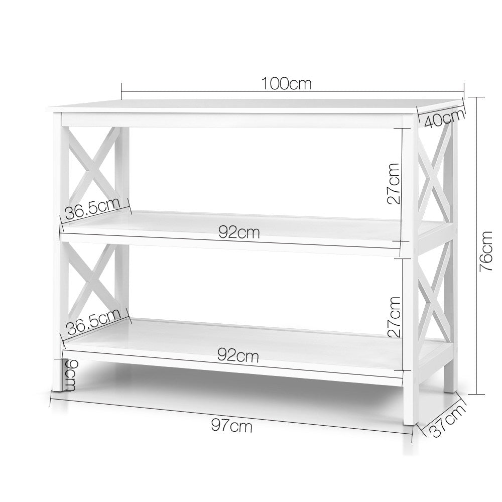 Polly Console Table 3-tier White