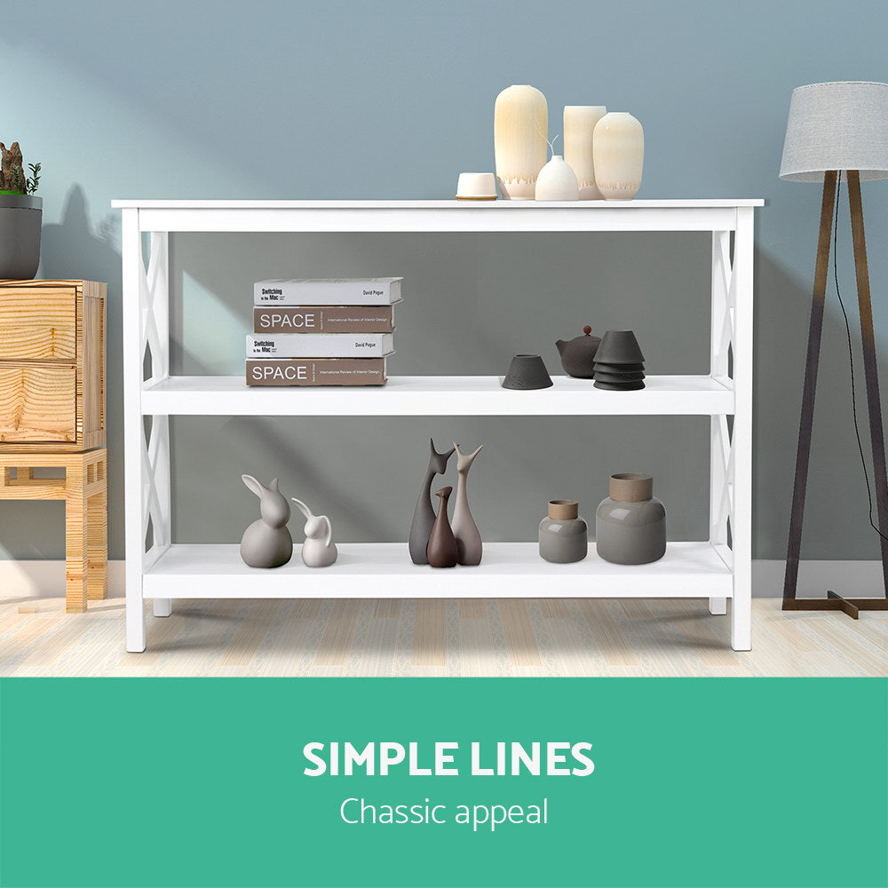 Polly Console Table 3-tier White