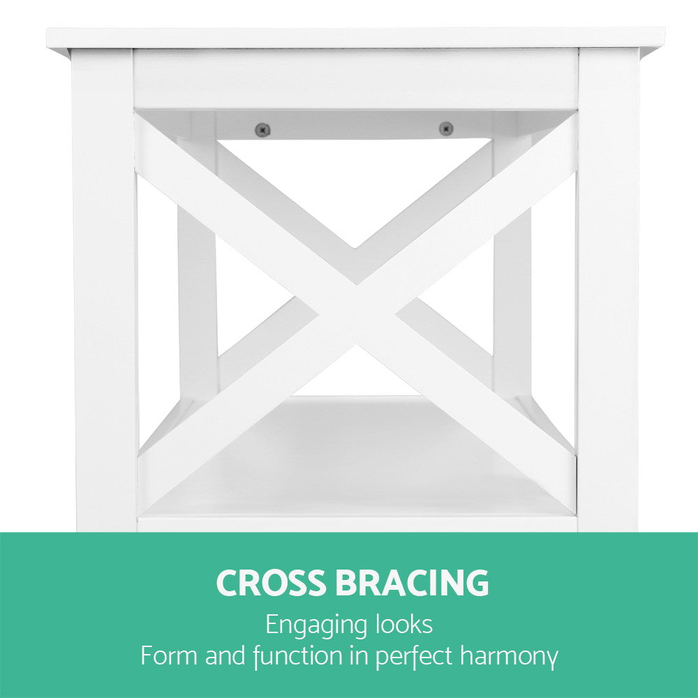 Polly Console Table 3-tier White