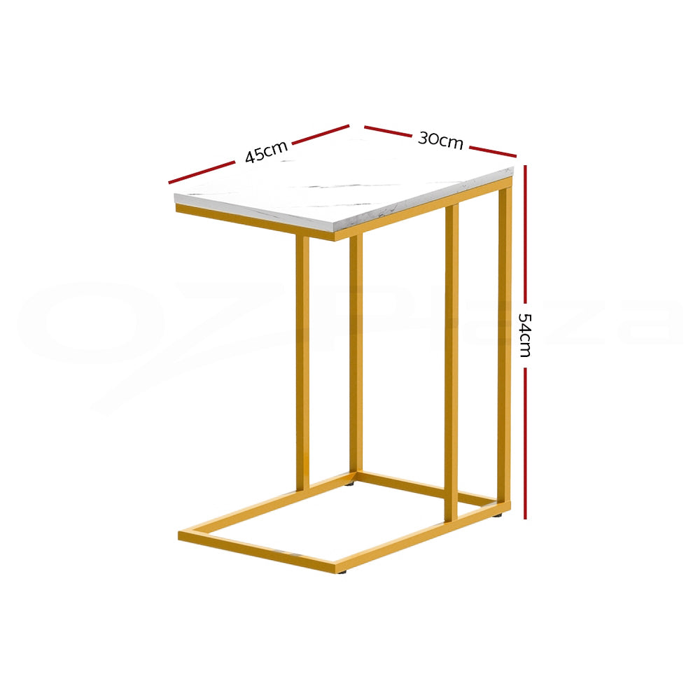 Emma Coffee Table Side Table Marble Effect