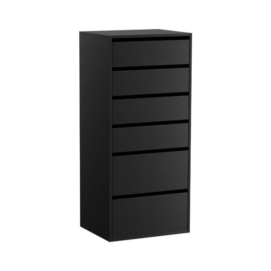 6 Chest of Drawers Dresser Tallboy Black