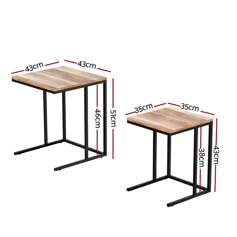 Brok Nesting Coffee Table Sef of 2 Walnut