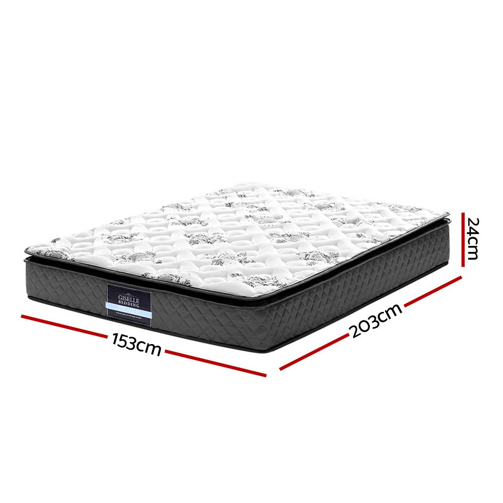 Queen Bedding 24cm Mattress Pillow Top