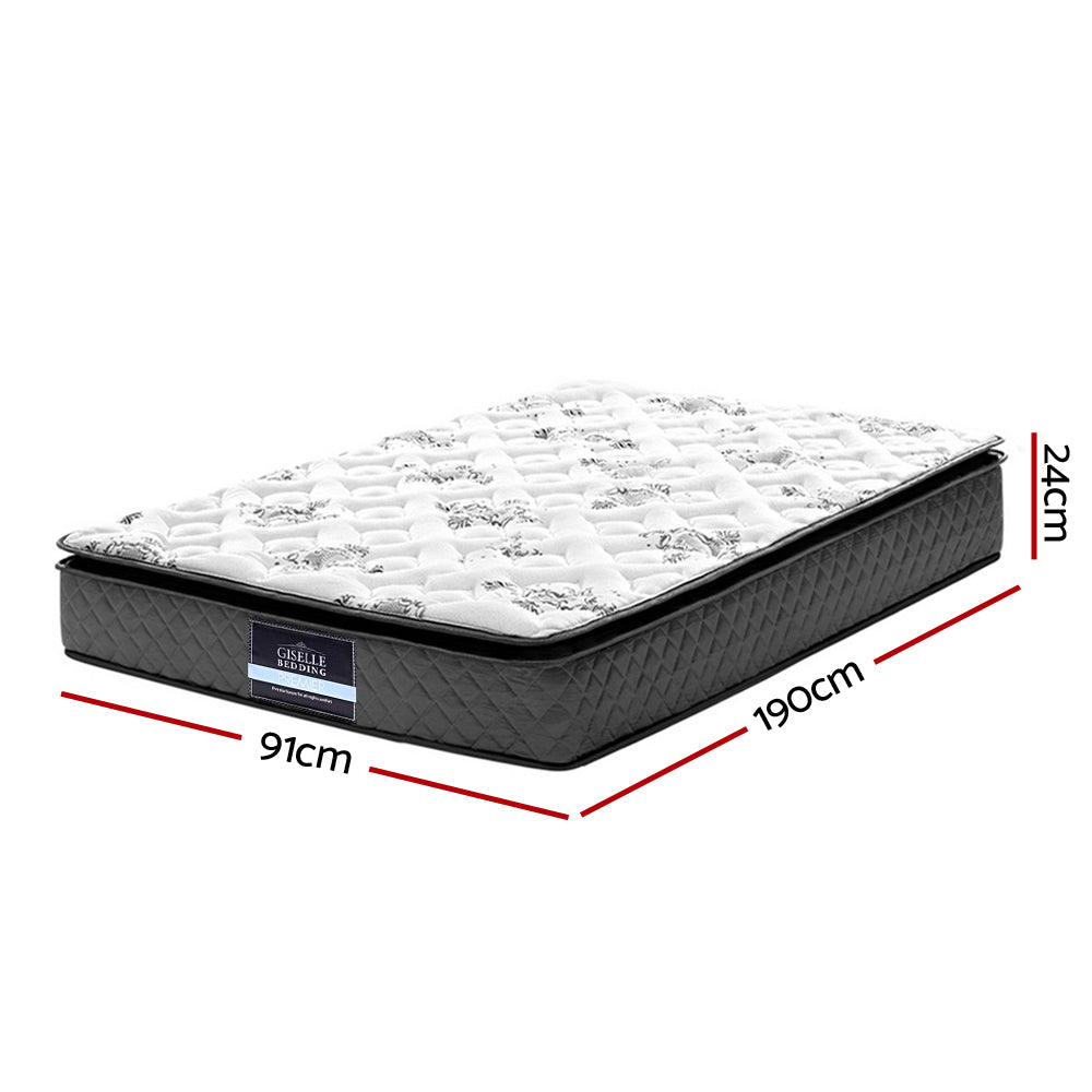 Single Bedding 24cm Mattress Pillow Top