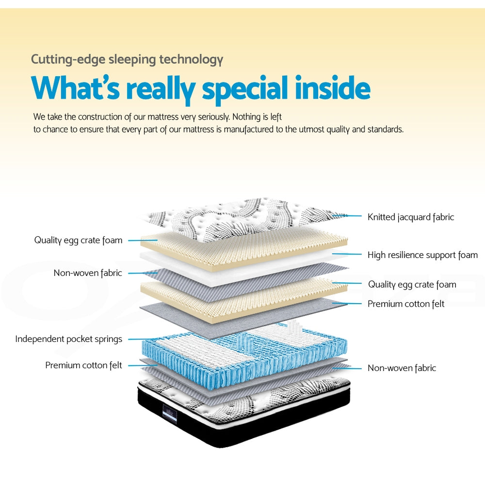 Single Bedding 32cm Mattress Euro Top King