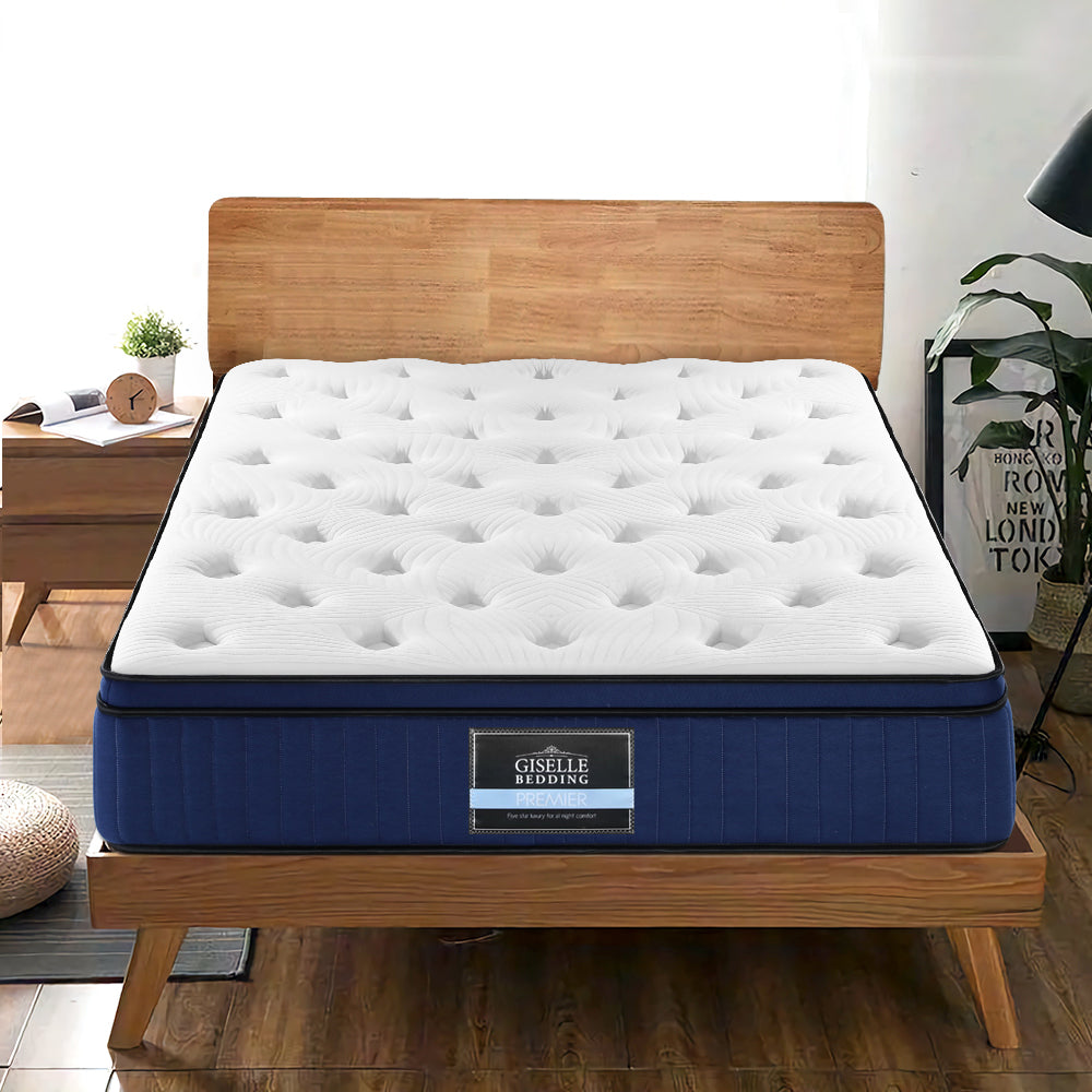 Double Bedding 34cm Mattress Cool Gel Memory Foam 7 Zone