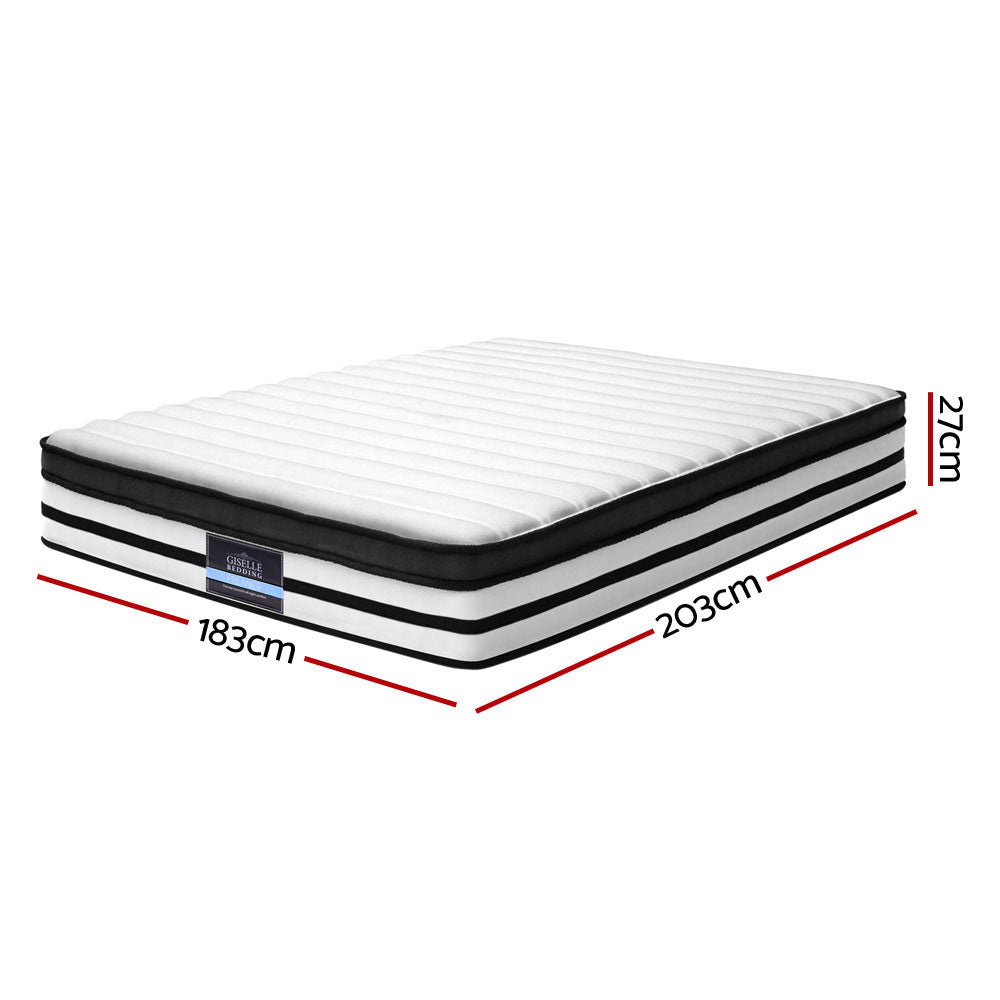 King Bedding 27cm Mattress Euro Top