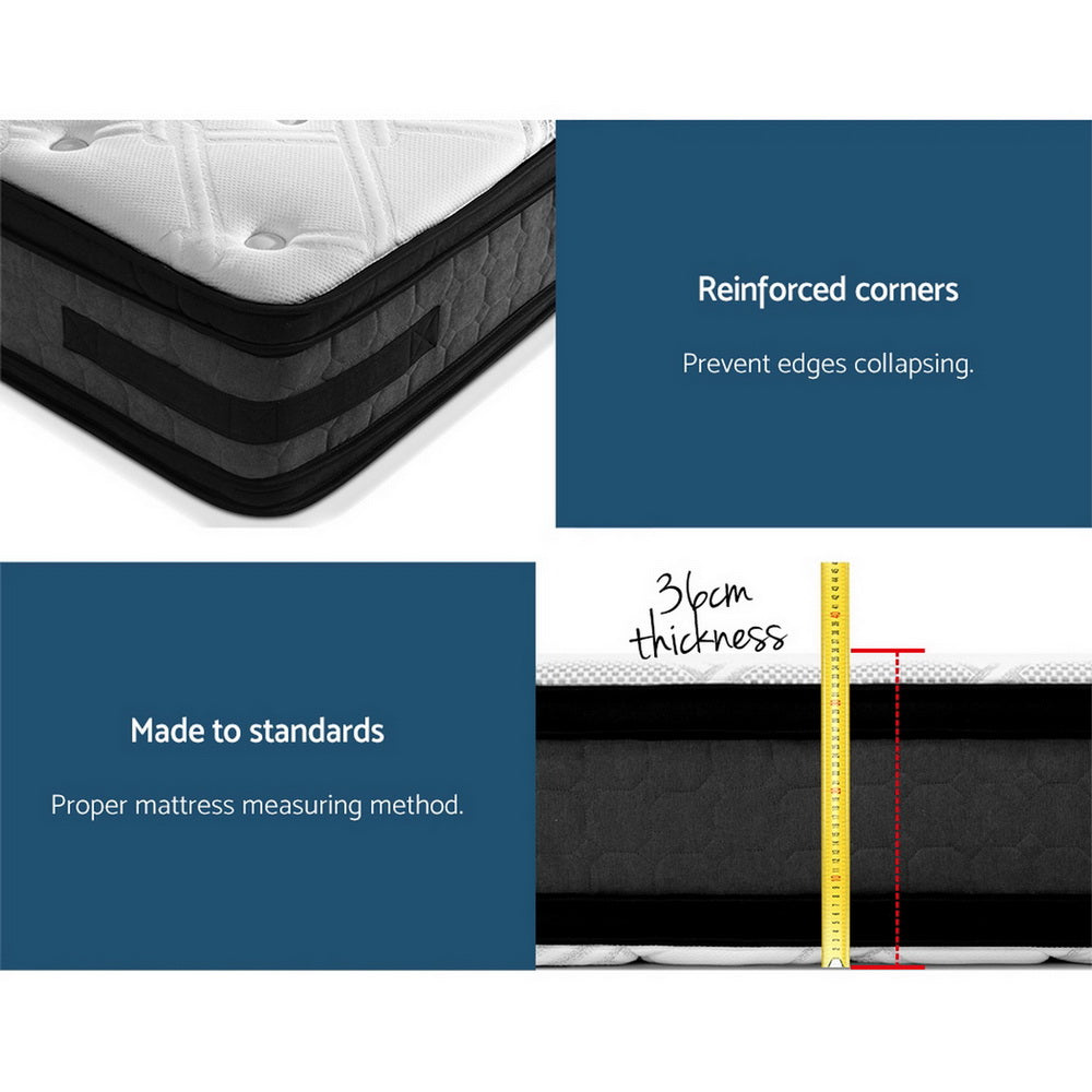King Single Bedding 36cm Mattress Cool Gel Memory Foam