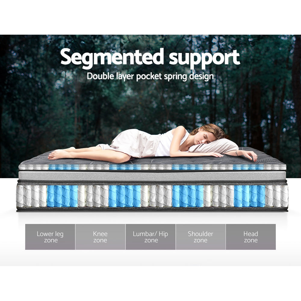 Double Bedding 34cm Mattress Double Layer Pocket Spring