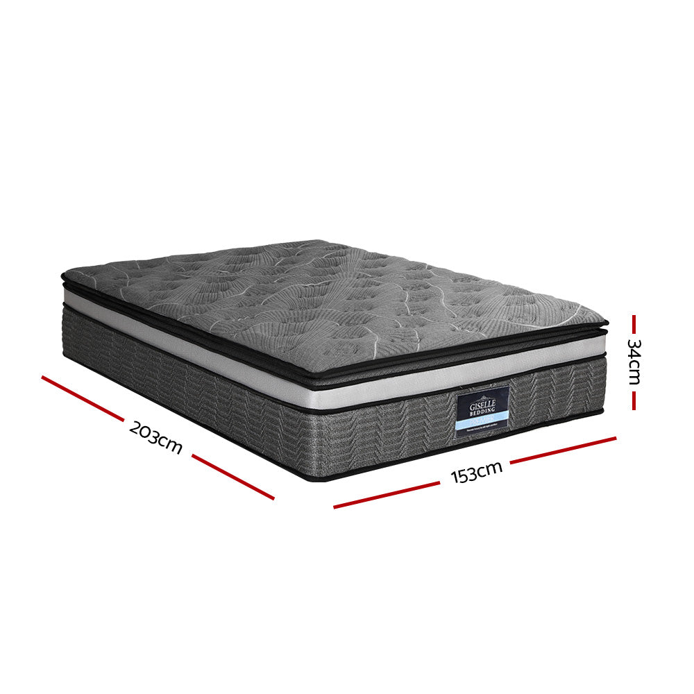 Queen Bedding 34cm Mattress Double Layer Pocket Spring