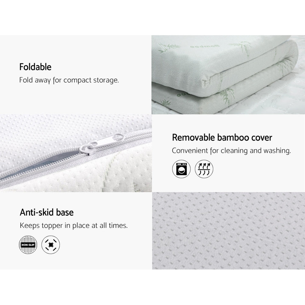 Queen Bedding Memory Foam Mattress Topper Cool Gel 10cm