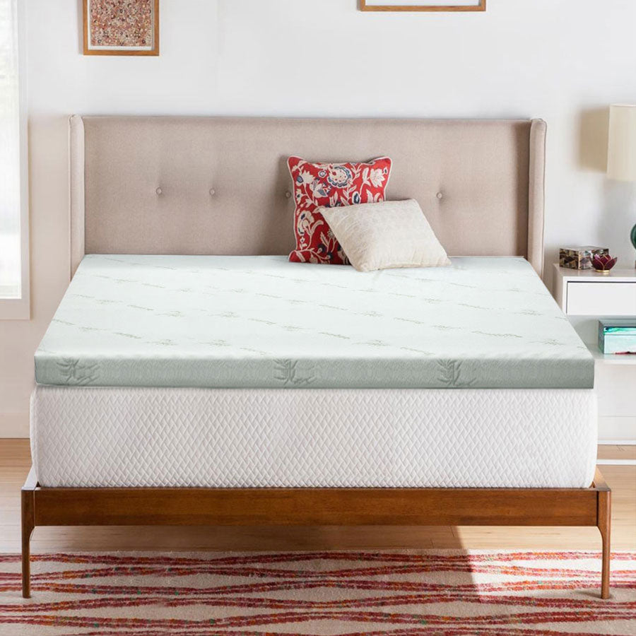 Queen Bedding Memory Foam Mattress Topper Cool Gel 10cm