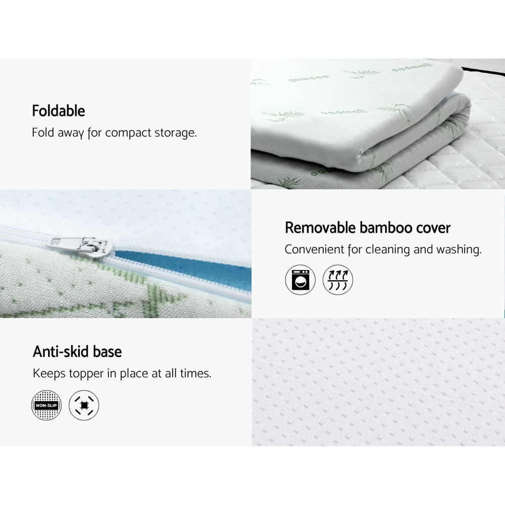 Queen Bedding Memory Foam Mattress Topper Cool Gel 5cm