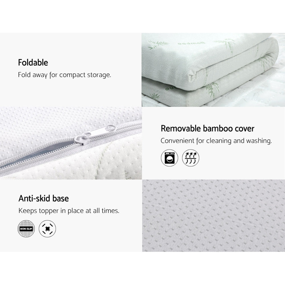 Queen Bedding Memory Foam Mattress Topper Cool Gel 8cm