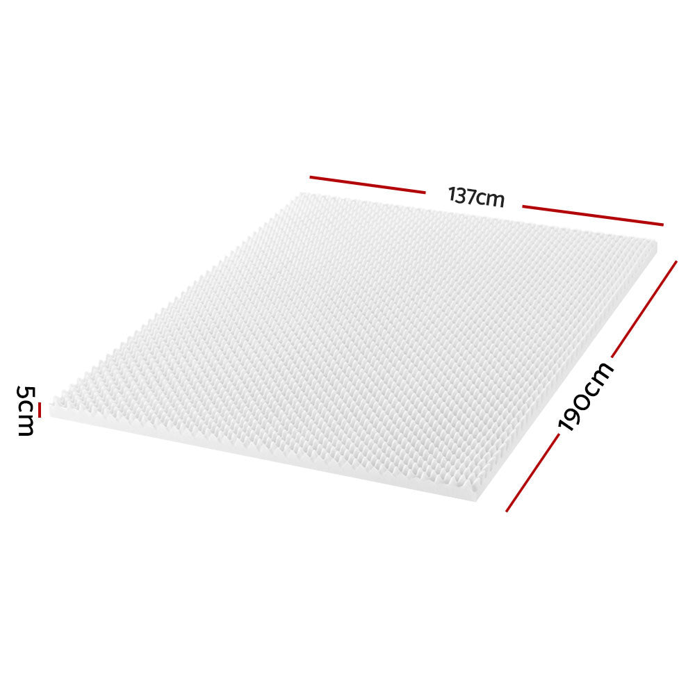 Double Bedding Memory Foam Mattress Topper Egg Crate 5cm