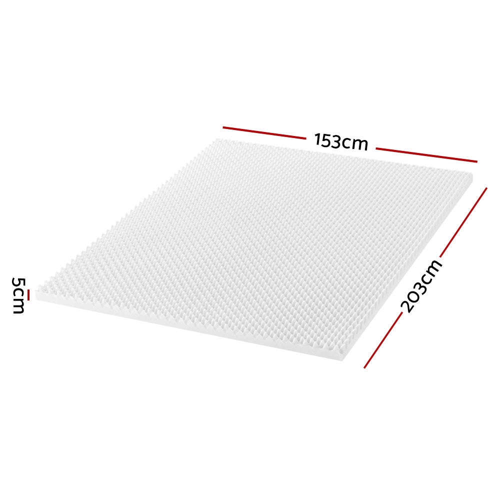 Queen Bedding Memory Foam Mattress Topper Egg Crate 5cm