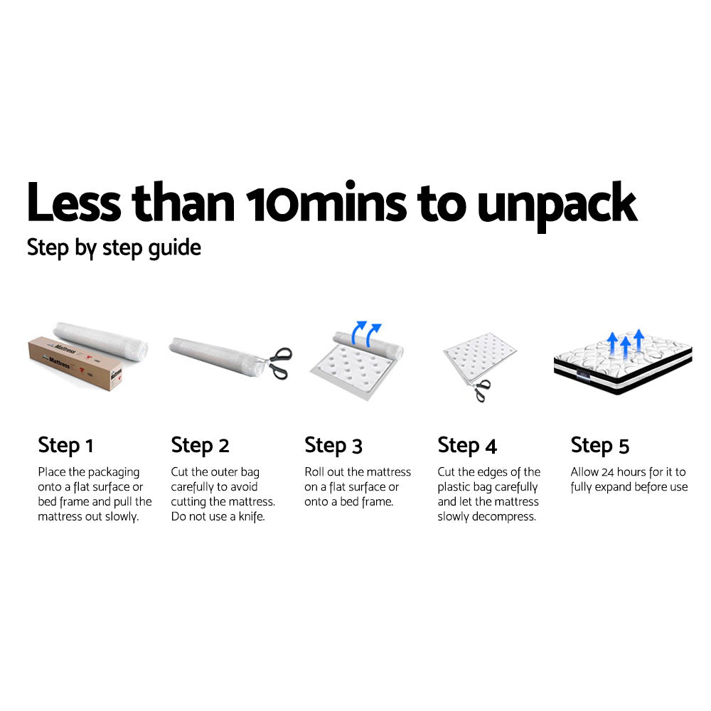 King Single Bedding 22cm Mattress Medium Firm