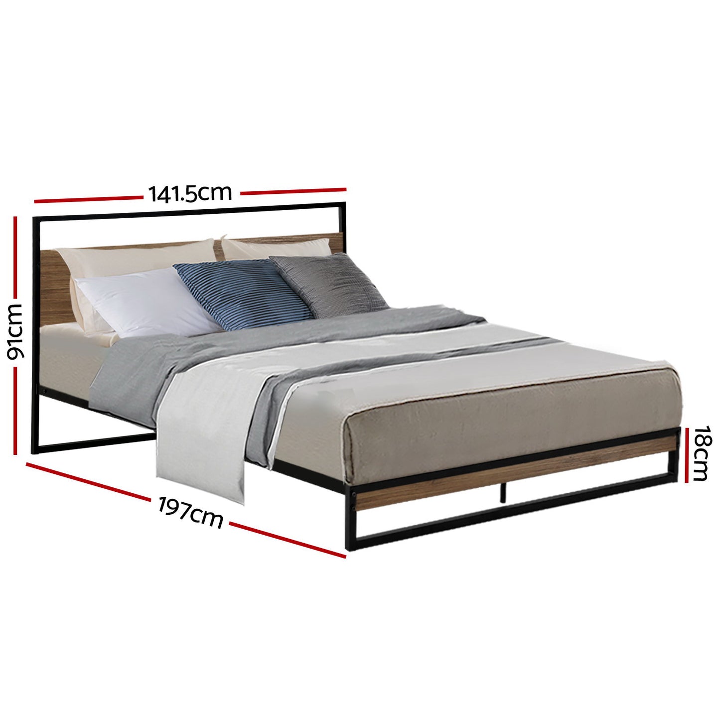 Bed Frame Double Size Metal Bed Frame DANE