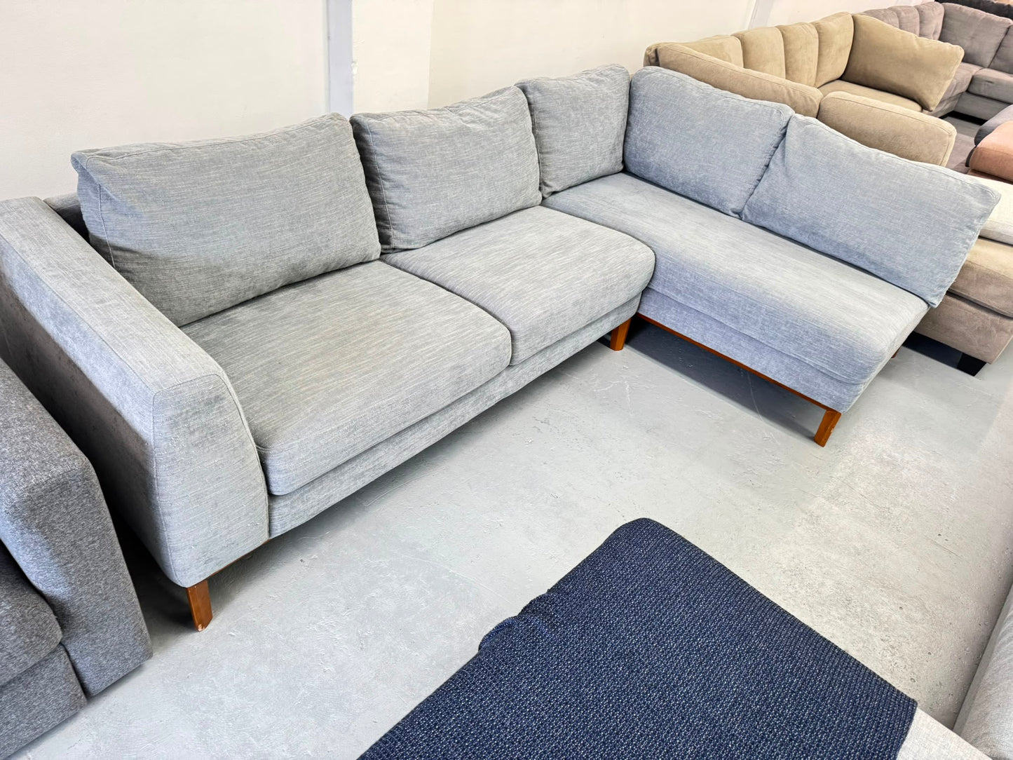 Freedom Grey L-Shape Sofa | Pre-Owned | Steam Cleaned | Sydney Wide Delivery